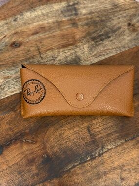 Ray-Ban Brown Leather Sunglass Case